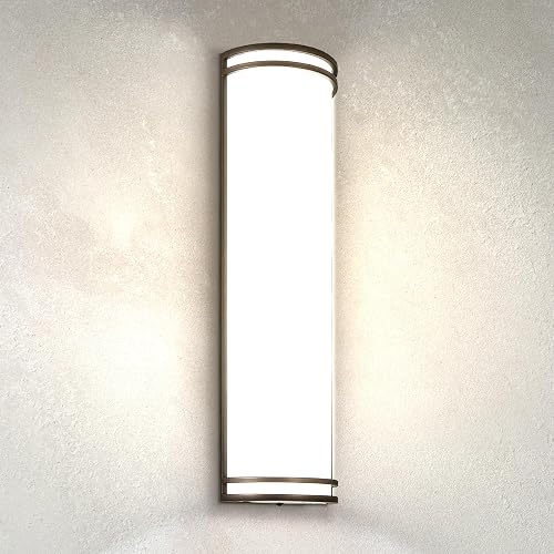 ASD 24 Inch LED Outdoor Sconce Lights - 25W 120-277V 3000K 4000K 5000K Bronze Exterior Lighting Fixtures, Dimmable Exterior Lights for House, Modern