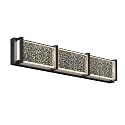 ARTIKA Subway 20W LED Modern Vanity Light Fixture, Black - Ideal for Bathroom Lighting, 900 Lumens, 3500 Kelvin, Bubble Glass Diffuser, No Bulb