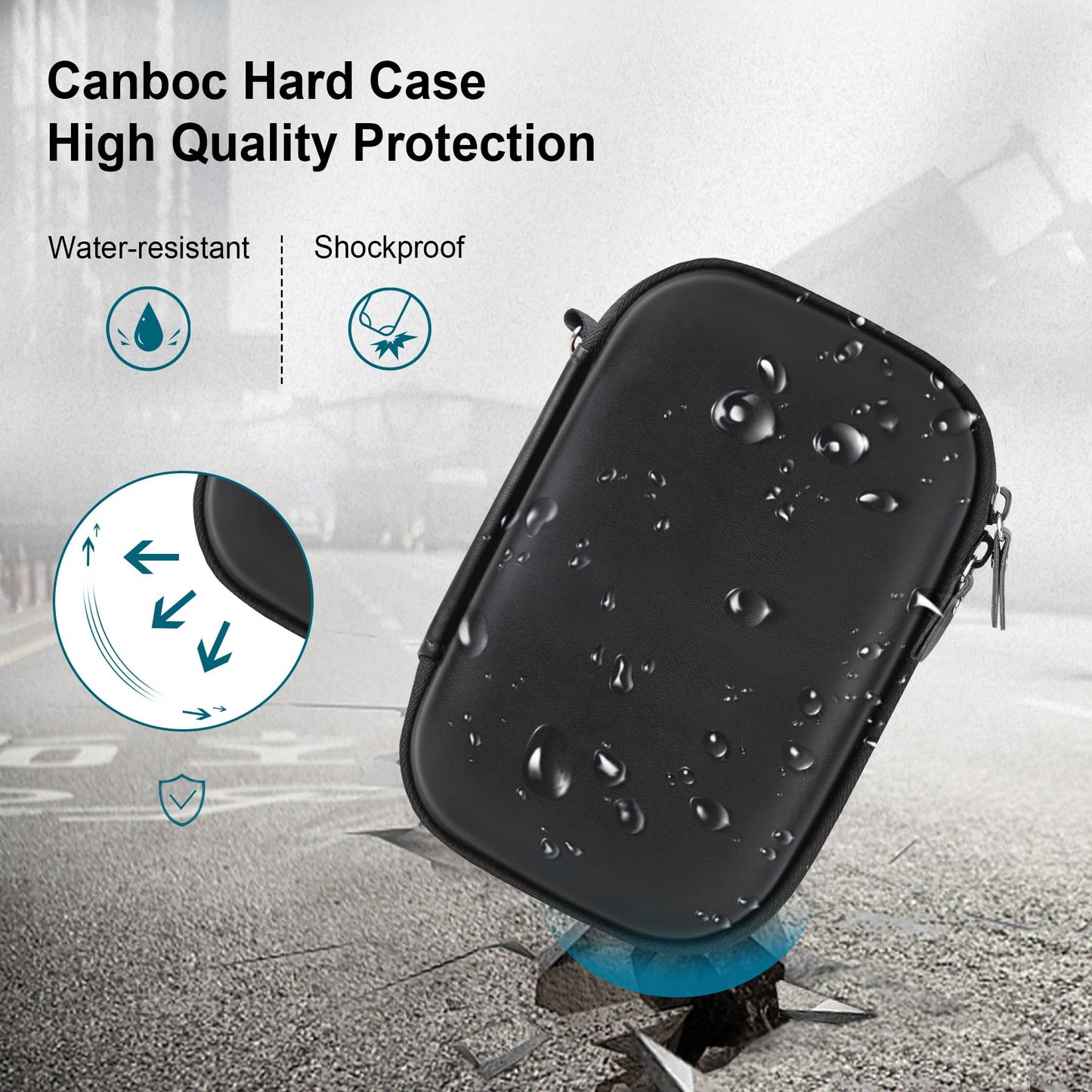 Canboc Hard Case for New Canon Ivy 2/ Canon Ivy/Canon Ivy CLIQ+ CLIQ 2 CLIQ+2 Photo Printer Mobile Wireless Bluetooth Instant Camera Printer, Mesh Bag