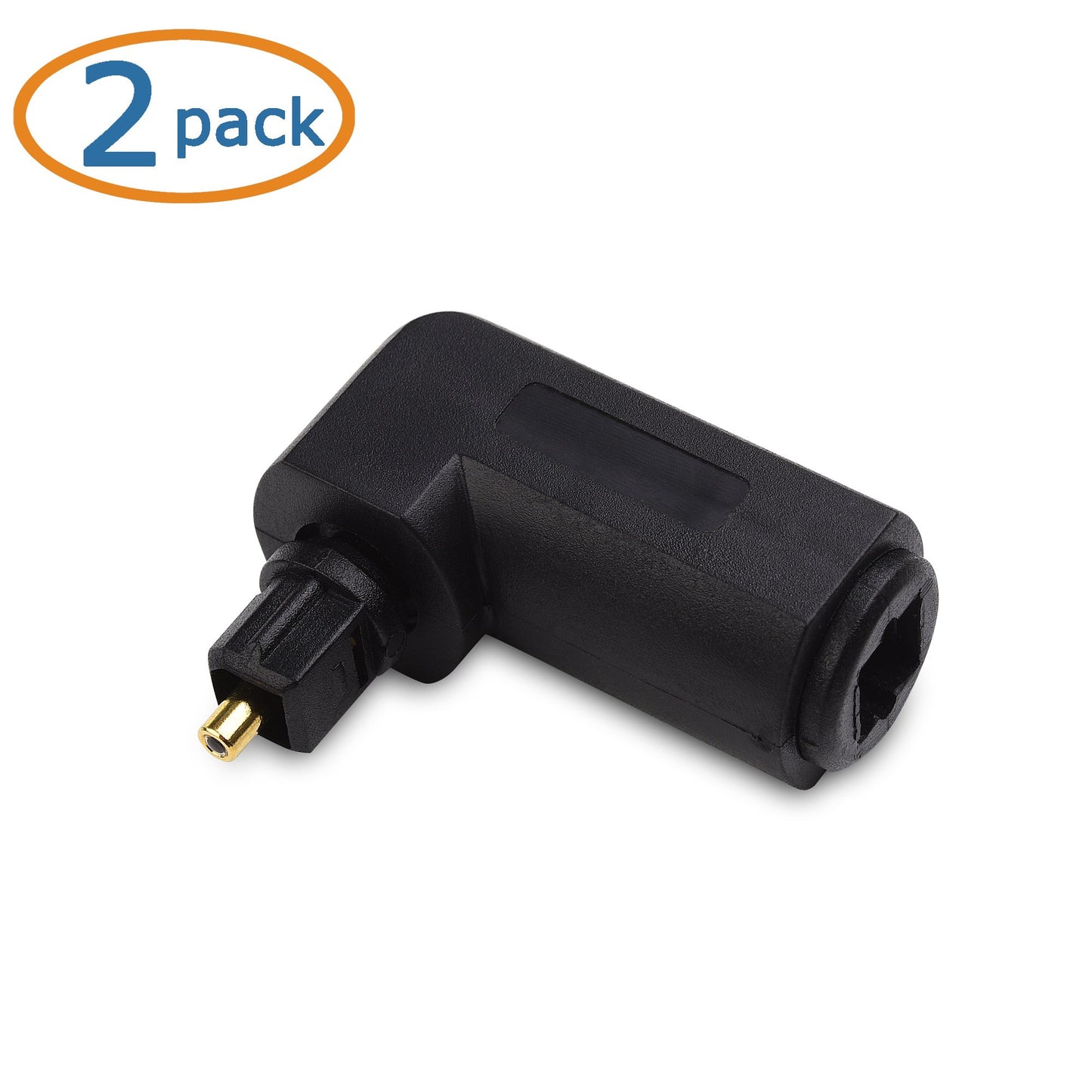Cable Matters 2-Pack Right Angle Toslink Adapter (Toslink Extension) Male to Female