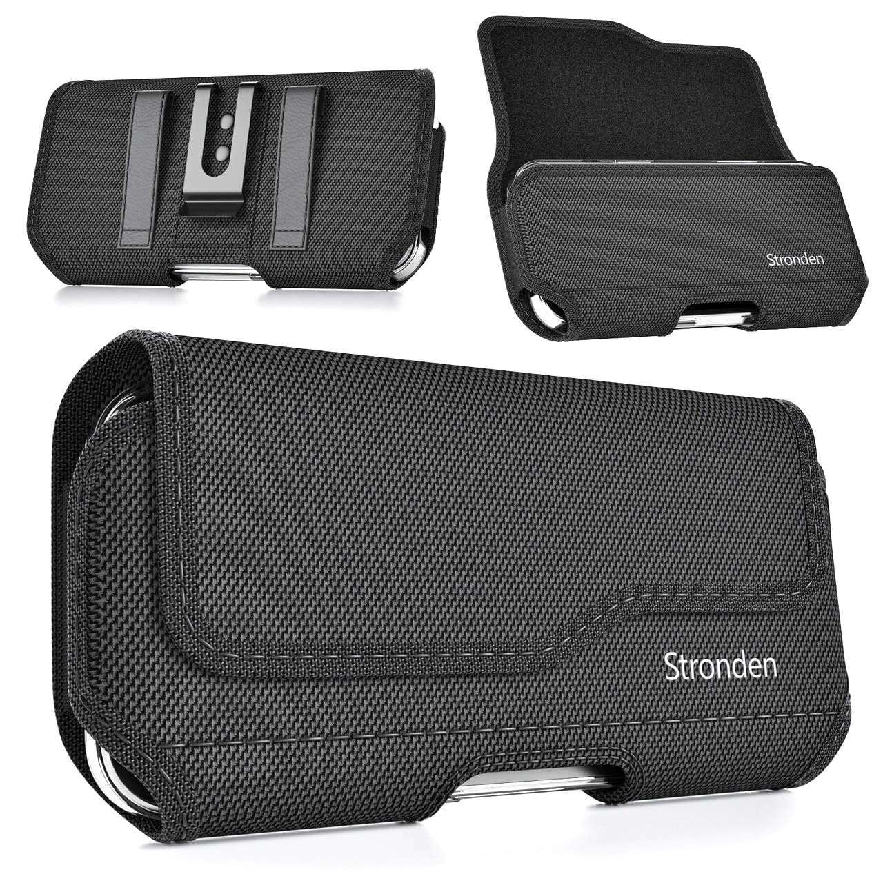 Stronden Magnetic Closure Holster for iPhone 17 Pro, 17e, 17, 16 Pro, 16, 16e, 15, 15 Pro, 14, 14 Pro, 13, 13 Pro, 12, 12 Pro - Military Grade Nylon