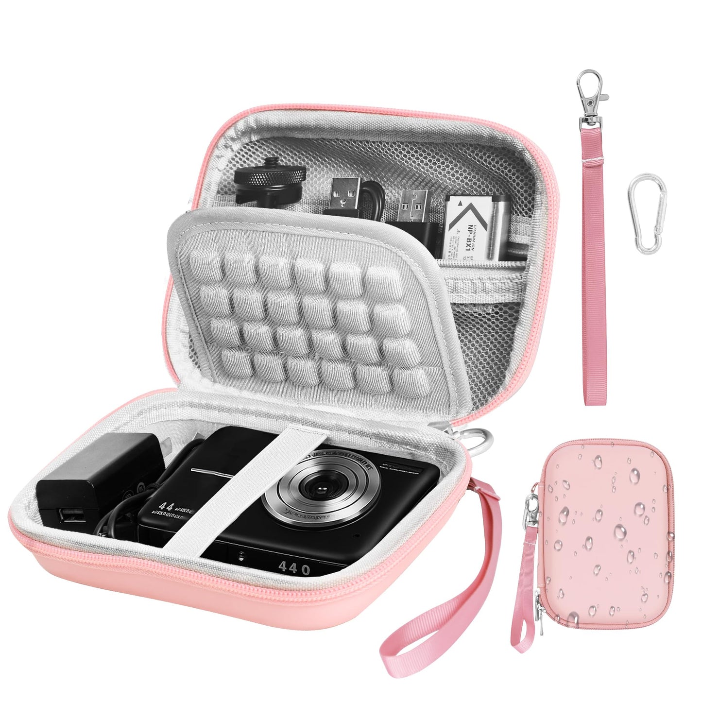 EMART Digital Camera Case, Small Camera Bag(Fit Camera Size<6"x4"x0.9") for VAHOIALD FHD 1080P/KODAK PIXPRO FZ55/CAMKORY/Lecran, Camera Carrying Case