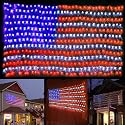 (New) American Flag Lights, Outdoor String Lights 420 LED Waterproof Led Flag Net Light Patriotic Ornaments for Outdoor Home Yard,Garden, Camping