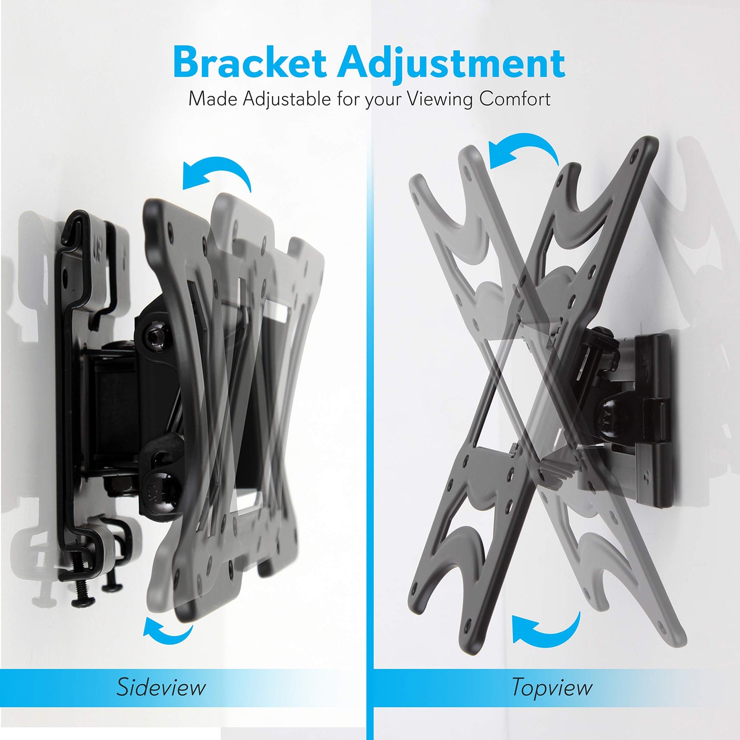 Pyle PSWLB62 Universal Tilting TV Wall Mount - Slim Quick Install VESA Mounting Bracket for TV Monitor, Mounts 10 to 32 Inch HDTV, LED, LCD, Plasma