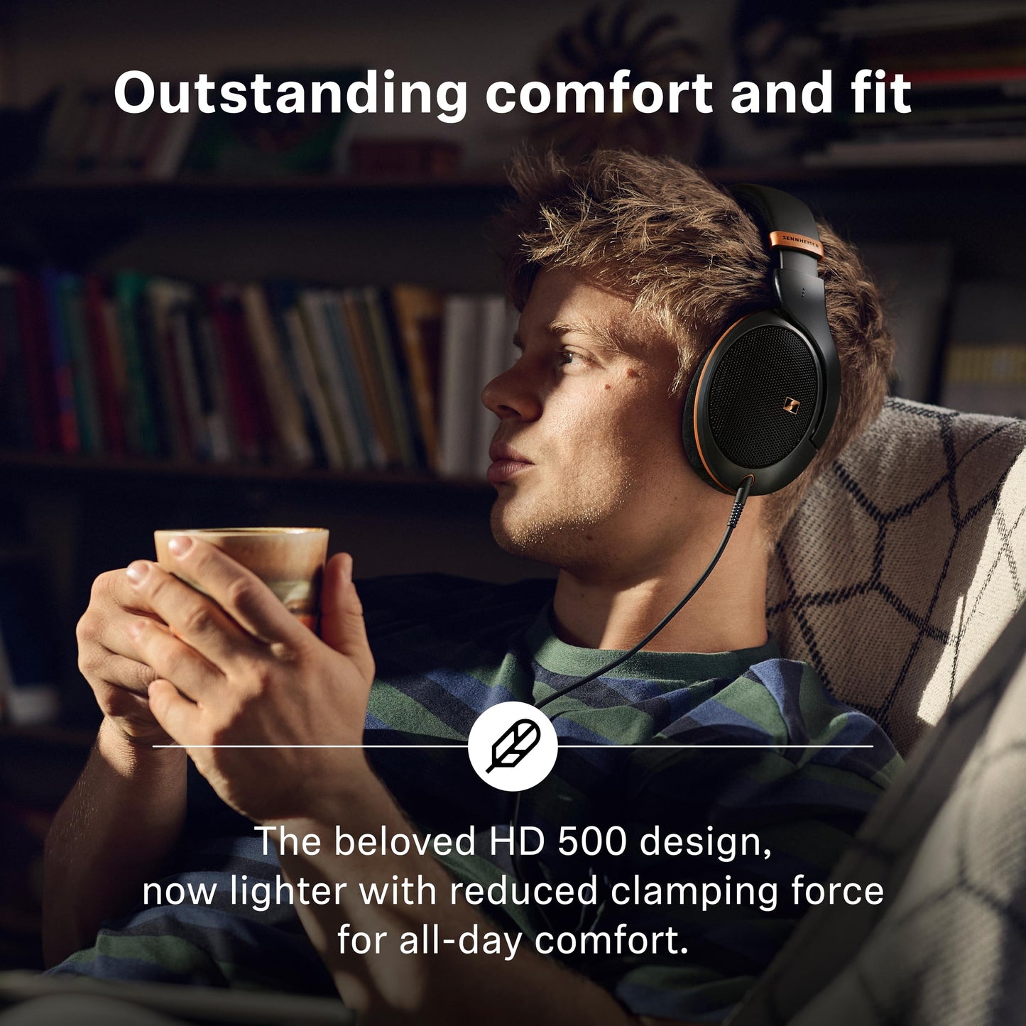 Sennheiser HD 505 - Wired Over Ear Headphones, Copper (Renewed) (Renewed)