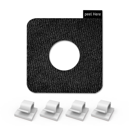 Girafit Window Camera Accessory Kit with 4 Mounting Stickers, 20 Cable Clips, Easy to Install, Tear Off Cleanly