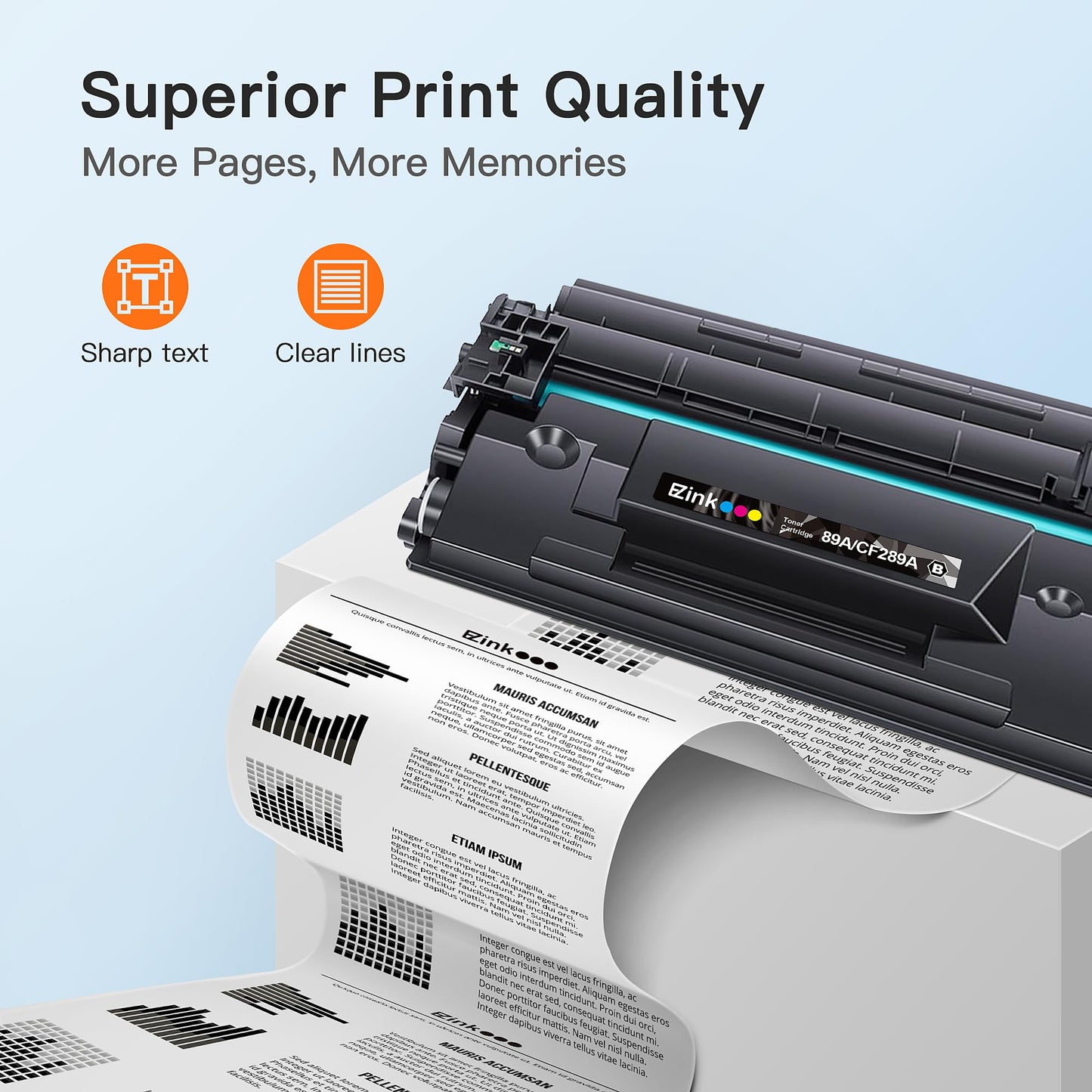 E-Z Ink 89A Toner Cartridge with Chip Compatible Replacement for HP 89A CF289A 89X CF289X for HP LaserJet Enterprise M507 M507dn M507dng M507n M507x