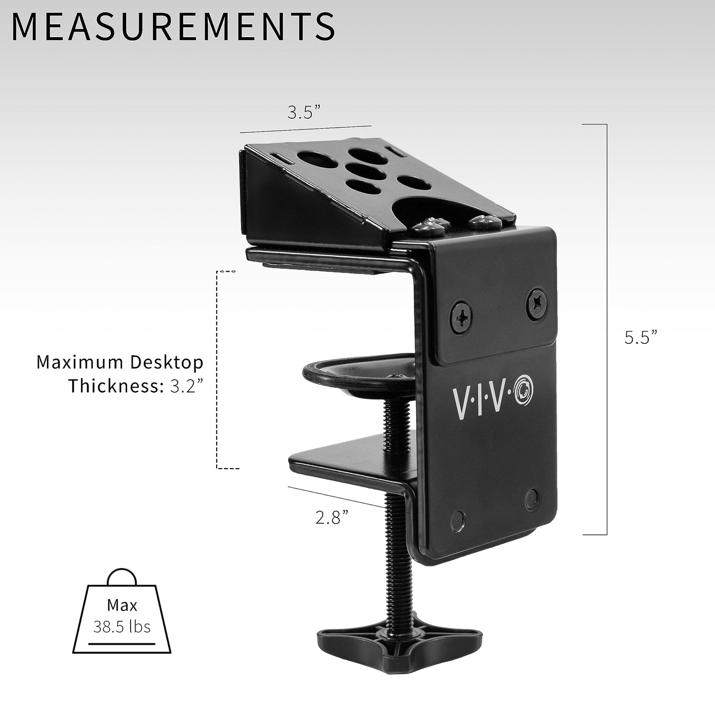 VIVO Desk Clamp Adapter Designed for Samsung OEM Monitor Stands, Supports G7 and G9 up to 49 inches, C-clamp Converter, Easy Set-Up, Black, MOUNT-SG04