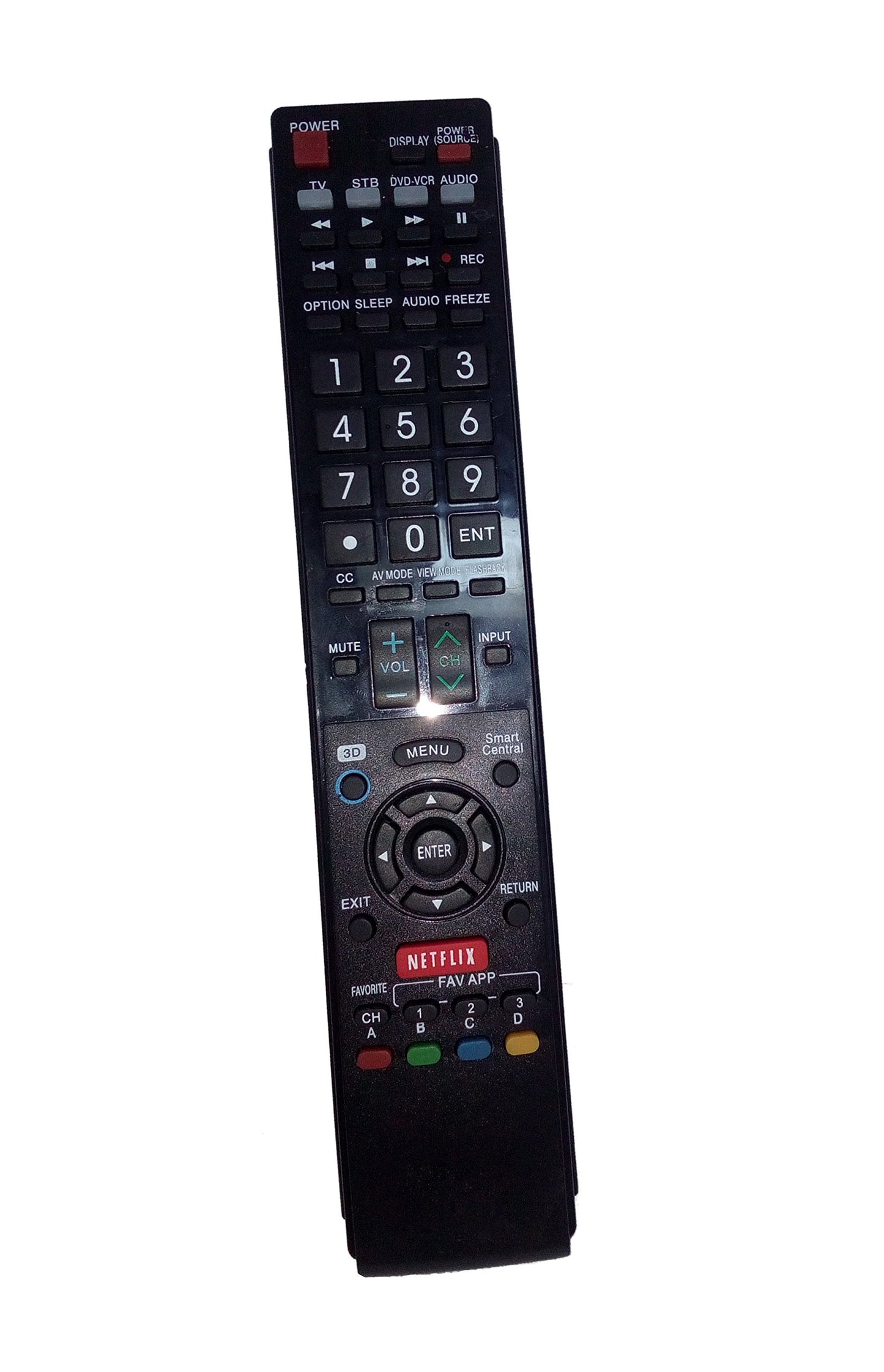 Replaced Remote Control Compatible for Sharp LC-60LE755U LC-60LE640U LC-46LE832U LC60LE820 LC-46LE835 LC-40LE830U AQUOS LED LCD HD TV with Netflix 3D