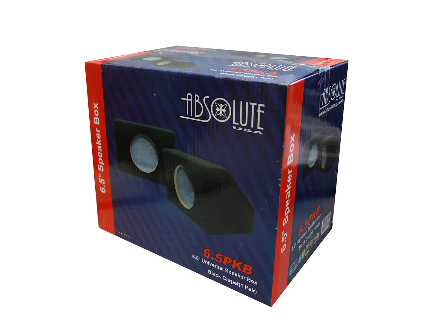 Absolute USA 6.5PKB 6.5" Angled/Wedge Box Speakers, Set of Two (Black)