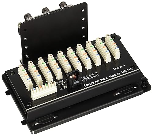 Legrand - OnQ 8 Way Digital Cable Splitter, Telephone Input Module with 10x8 Combo Module Supports 10 Telephone and 8 Video Connections, 1 Count