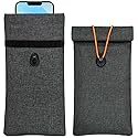 Tuulin Faraday Bags for Phones 2 Pack Go Dark Bags for Cell Phones, Signal Blocking Case, RFID Blocking Pouch for Privacy Protection