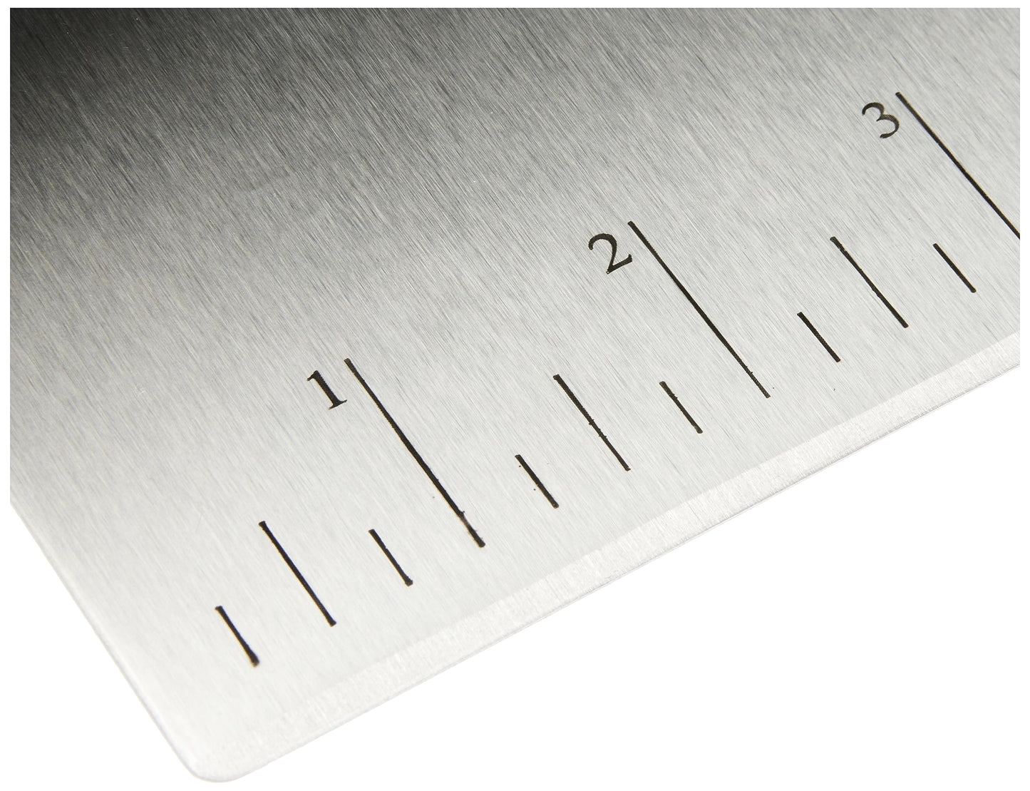 Amazon Basics Multi-Purpose Stainless Steel Scraper/Chopper with Contoured Grip, 6", Black, Silver