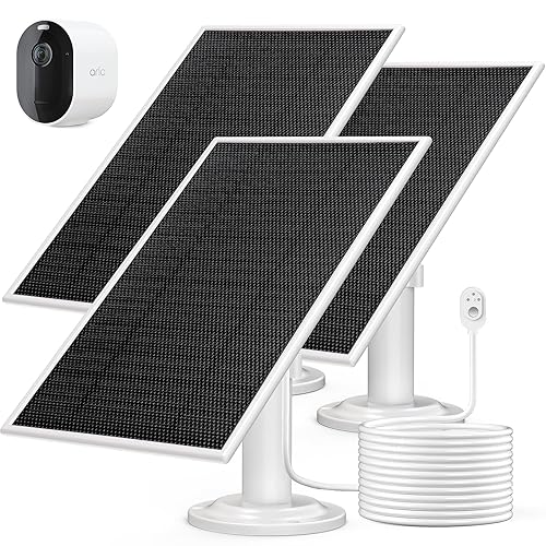 6V 4.5W Solar Panel Charge for Arlo Pro 4 / Pro 3 / Pro 5S 2K /Arlos Ultra/Ultra 2 / Arlo Go 2, IP 65 Waterproof for Continuous Power Supply in The