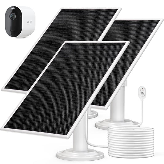 6V 4.5W Solar Panel Charge for Arlo Pro 4 / Pro 3 / Pro 5S 2K /Arlos Ultra/Ultra 2 / Arlo Go 2, IP 65 Waterproof for Continuous Power Supply in The