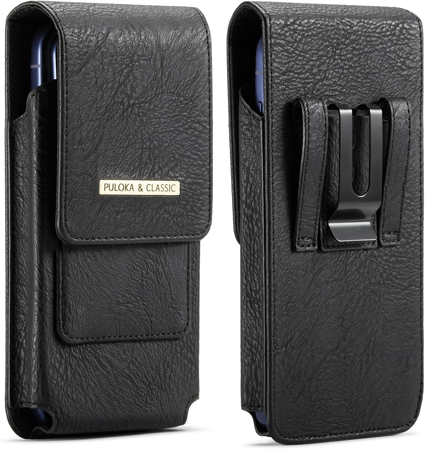 Phone Holster with Belt Clip for iPhone 17/16/15/14/13/12 Pro Max & Plus, Galaxy S25/S24/S23/S22 Ultra & Plus, Premium Leather Pouch with Card Holder