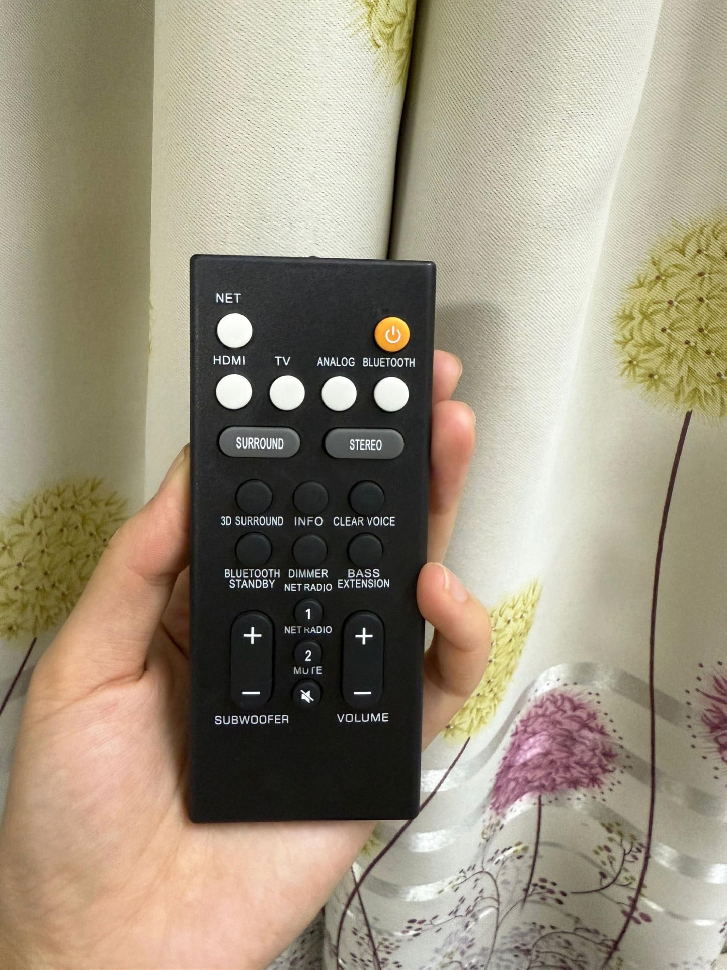 Replacement Remote Control for Yamaha Soundbar ATS-1070 ATS-1080 ATS-1060 ATS-2090 YAS-106 YAS-207 YAS-107 YAS-108 Sound Bar System