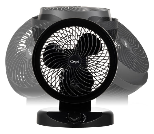 Ozeri Brezza 360 10" Oscillating Table Fan, with Orbital Motion Technology