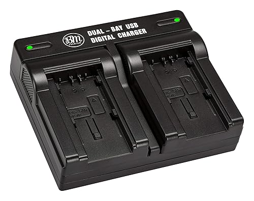 BM Premium BP-727 Dual Battery Charger for Canon HFR80, HFR82, HFR800, HFR70, HFR72, HFR700, HFM500, HFR30, HFR32, HFR300, HFR40, HFR42, HFR400