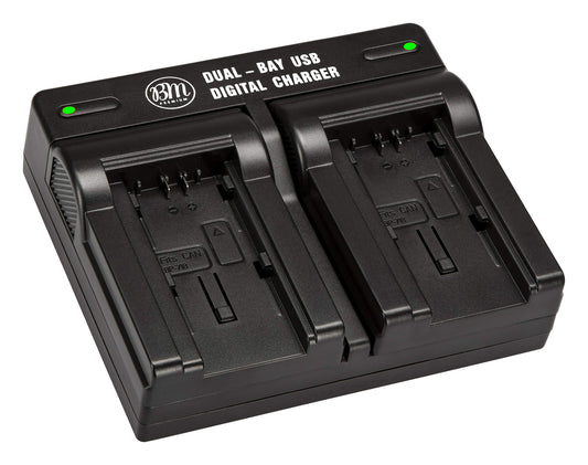 BM Premium BP718, BP727 USB Dual Battery Charger for Canon HFR80, HFR82, HFR800, HFR70, HFR72, HFR700, HFM500, HFR30, HFR32, HFR300, HFR40, HFR42