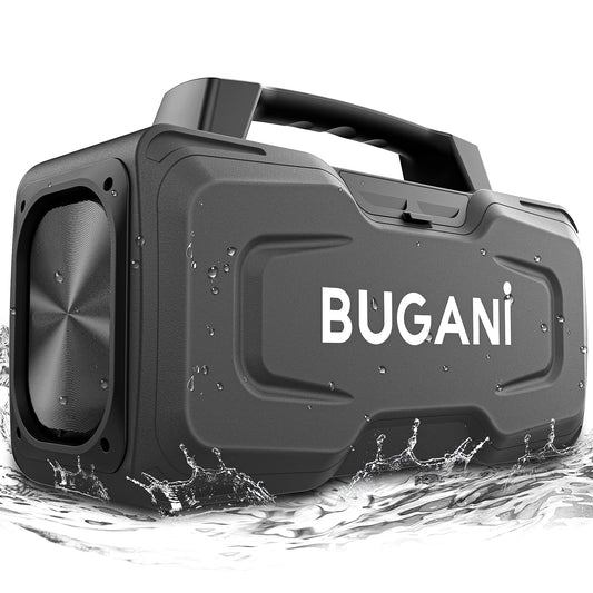 BUGANI Bluetooth Speaker, 80W Powerful Portable Wireless Speakers IPX7 Waterproof Speaker, Outdoor Loud Speakers with Handle 24H Playtime, Support