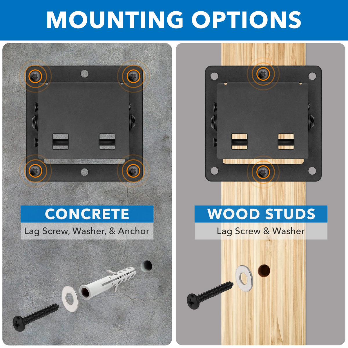 Mount-It! Tilting TV Wall Mount 24-32 in, 1.65 in Profile, Quick Release