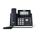 Yealink T43U IP Phone, 12 VoIP Accounts. 3.7-Inch Graphical Display. Dual USB 2.0, Dual-Port Gigabit Ethernet, 802.3af PoE, Power Adapter Not Included