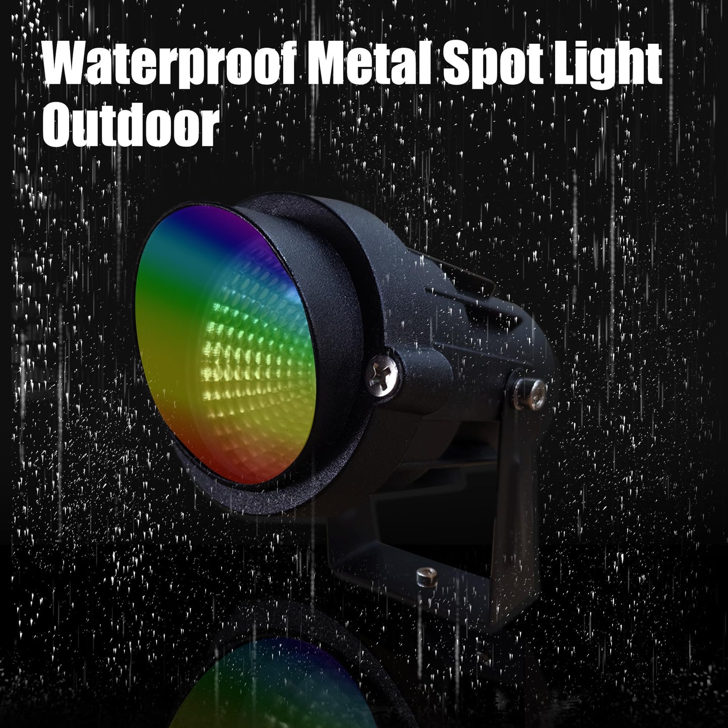 Dobelay Color Spot Light Outdoor 2-Pack, 120V 12W Waterproof LED Landscape Spotlights, Plug-in Durable Spotlight Outdoor for Yard, Garden, Patio