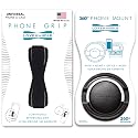 LOVEHANDLE Cell Phone Holder and Grip 360 Mount and Grip - Car Mount for Smartphones and Mini Tablets with 360 Rotation Technology - Combo Pack (Black
