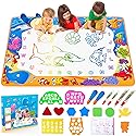 Water Doodle Mat - Kids Painting Writing Color Doodle Drawing Mat Toy Bring Magic Pens Educational Toys for Age 2 3 4 5 6 7 Year Old Girls Boys Age…