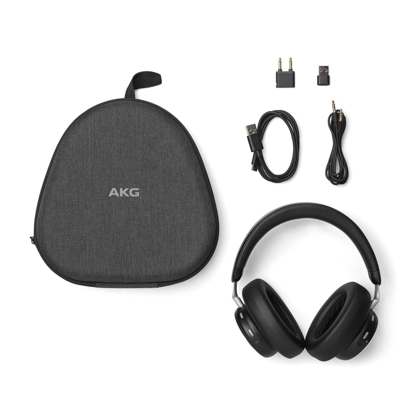AKG N9 Hybrid - Wireless Over-Ear Noise Cancelling Headphones, 2.4GHz USB-C dongle and BT, Hi-Res Quality AKG Sound, True Adaptive Noise Cancelling…