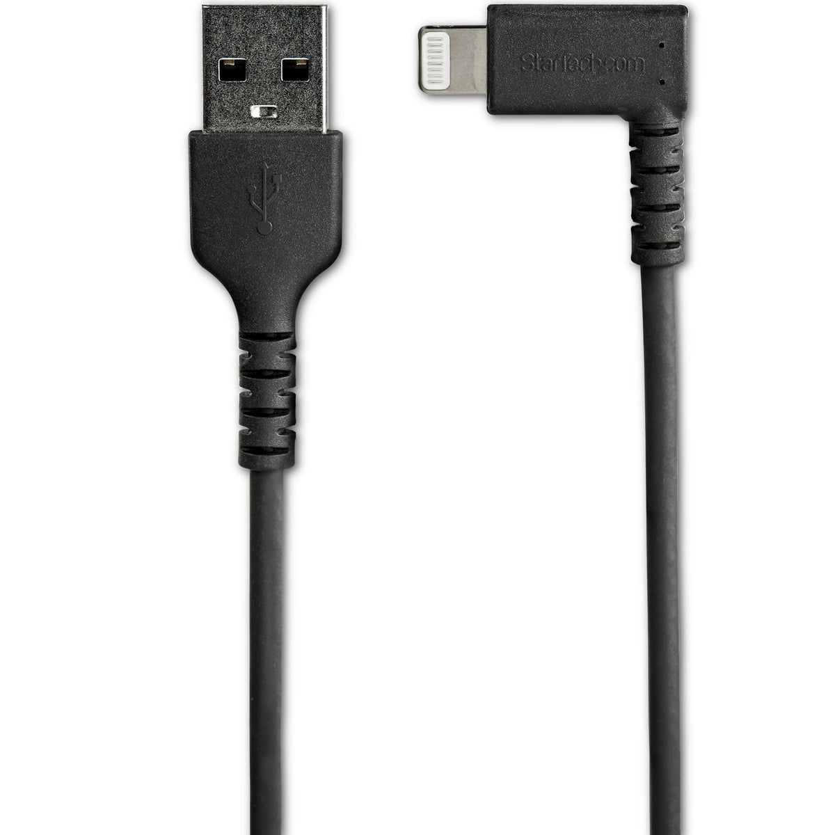 StarTech 3.3ft/1m Angled USB-A to Lightning Cable, Black (RUSBLTMM1MBR)