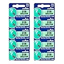 Murata 319 Battery SR527SW 1.55V Silver Oxide Watch Button Cell (10 Batteries)