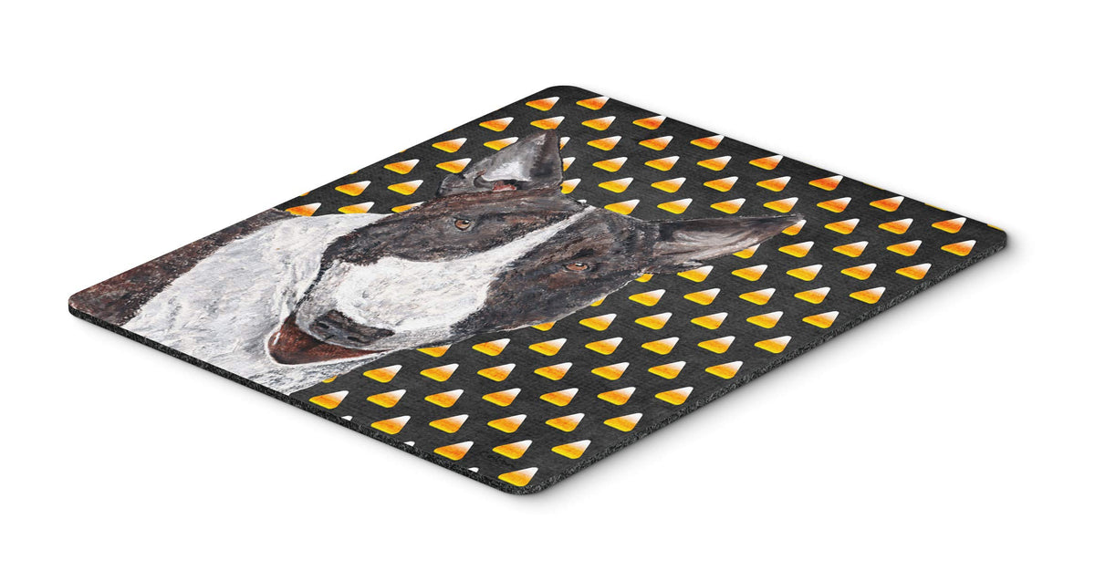 Caroline's Treasures SC9533MP Bull Terrier Candy Corn Halloween Mouse Pad, Hot Pad or Trivet for Home Office Gaming Working Computers Laptop Mouse