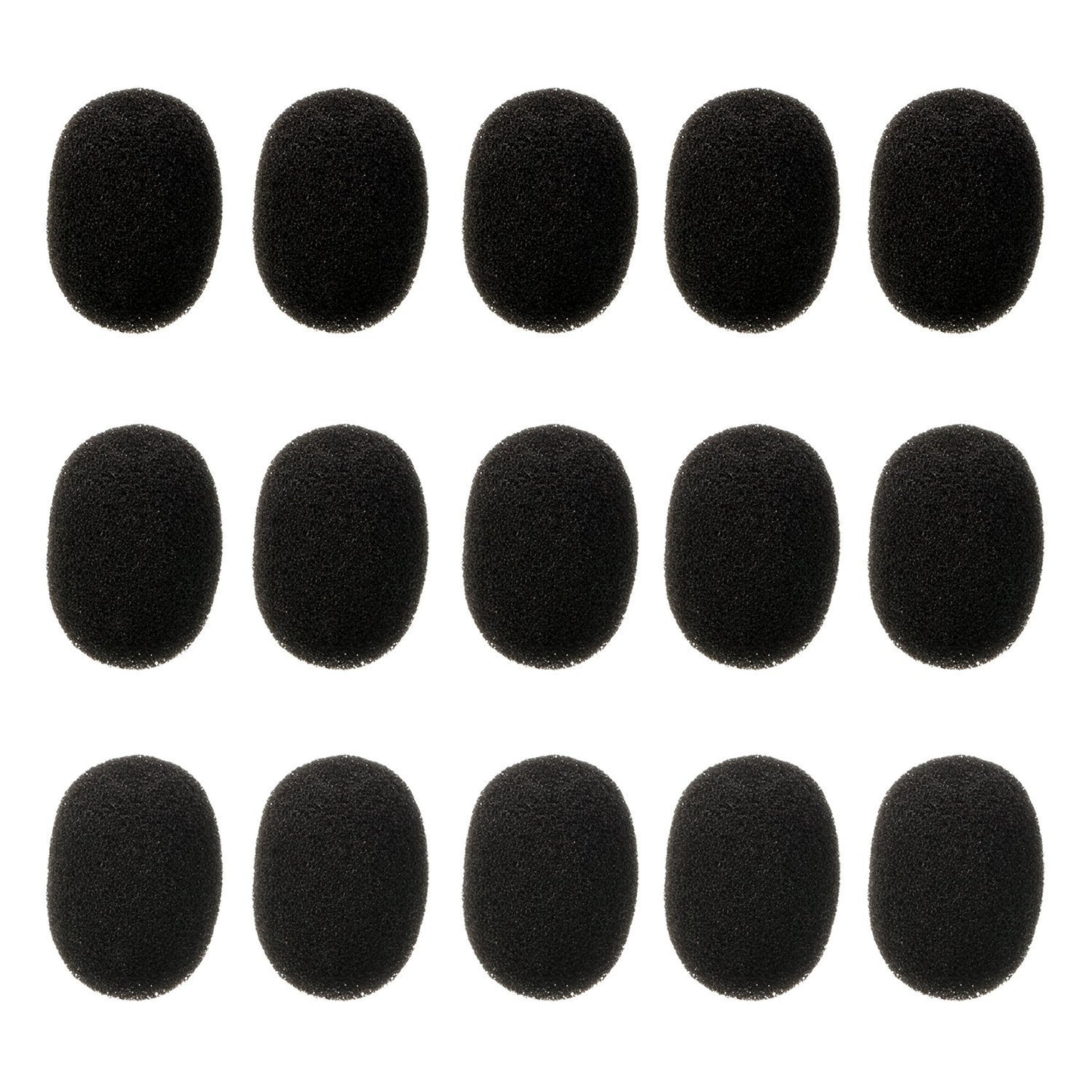 Eboot 15 Pack Mini Microphone Covers Foam Windscreen Lapel Headset Mic Foam Cover Protection for Small Lapel and Lavalier Microphones (Black)