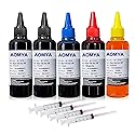 Aomya Compatible Ink Refill Kit for HP 61 60 62 63 950 951 564 920 901 Inkjet Printer Cartridges Refillable Cartridge CIS CISS System (5x100ml 2
