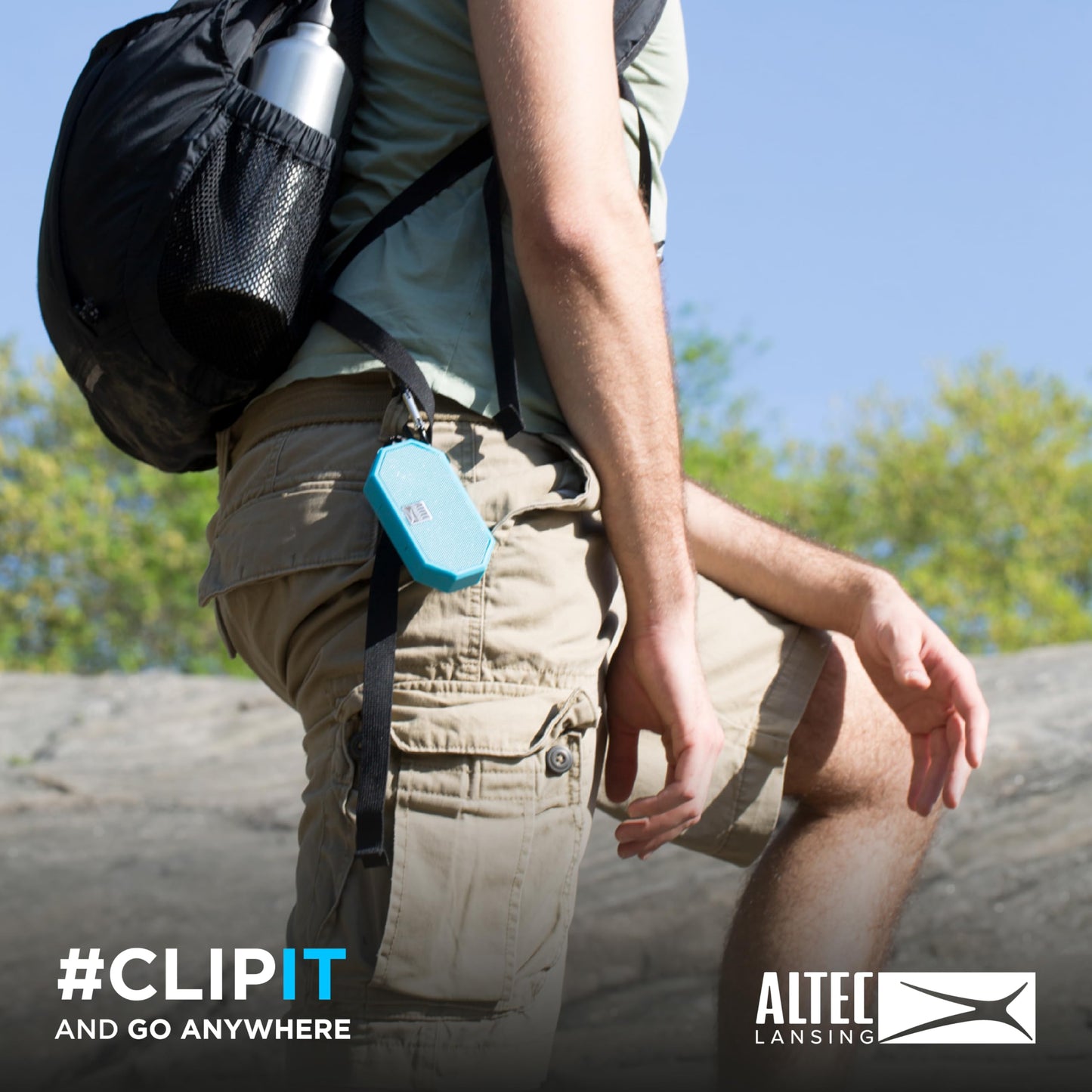 Altec Lansing Mini H2O - Waterproof Bluetooth Speaker, IP67 Certified & Floats in Water, Compact & Portable Speaker for Hiking, Camping, Pool,