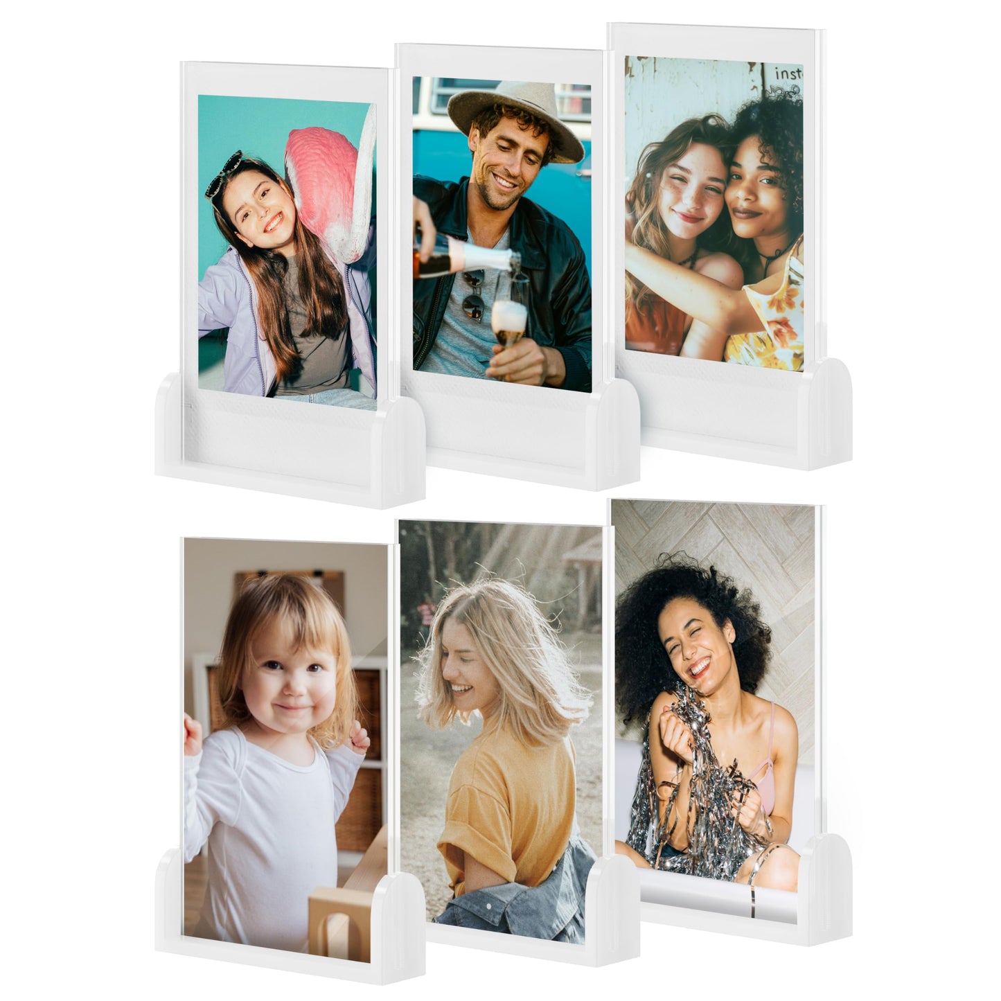 2x3 Mini Photo Frames for Fujifilm Instax Mini EVO/12/9/11/Liplay/Link/SE/8/9/41/7+/99/40 Camera Film, Small Tabletop Polaroid Picture Frame, Instax