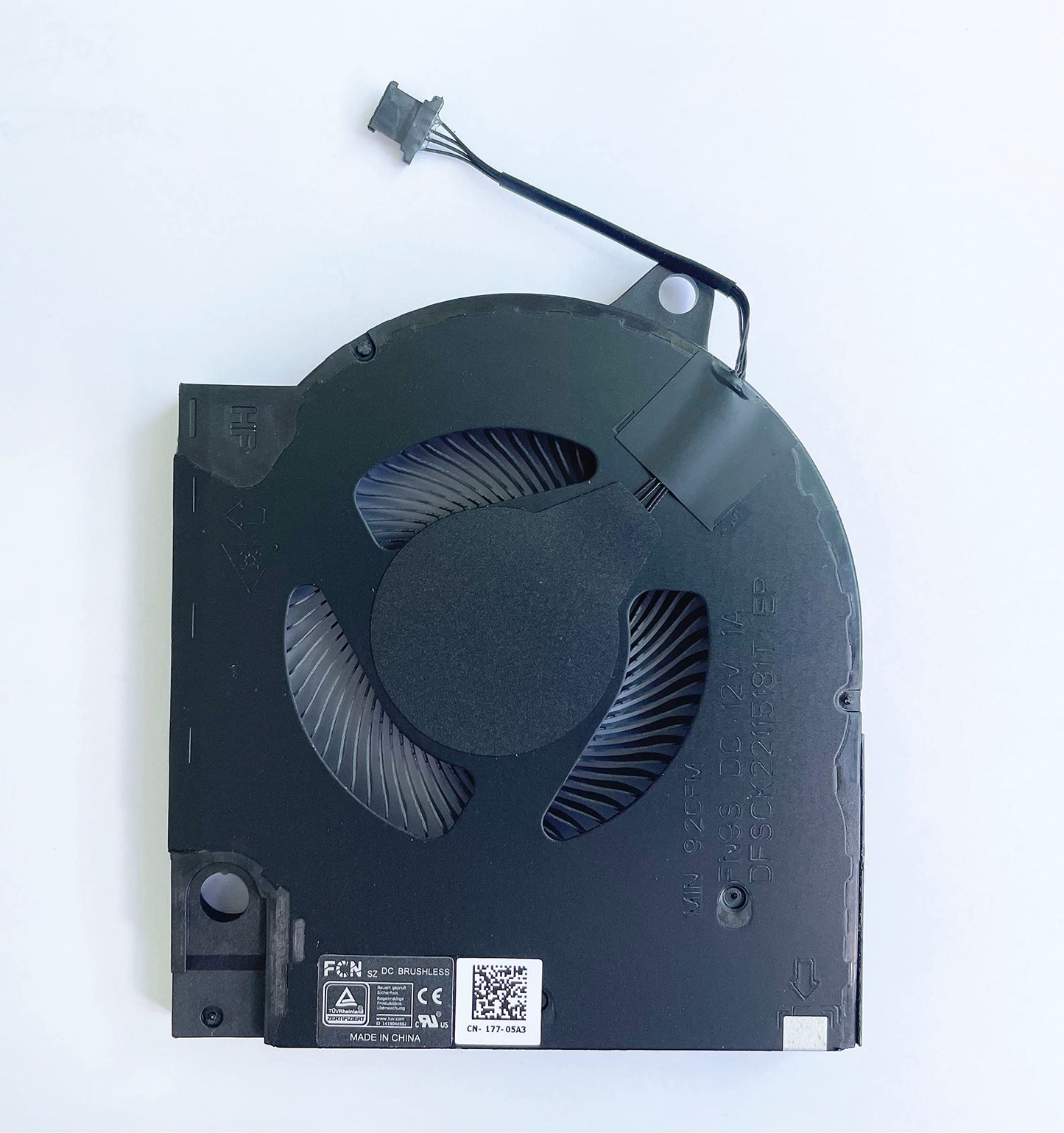 Fleshy Leaf New CPU+GPU Cooling Fan Replacement for Dell 2021year G15 5510 5511 5515 RTX3060 RTX3050 Series DC12V 1A DFSCK22105182Q FN9R 9.6CFM