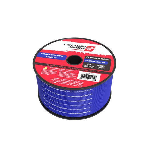 Cerwin Vega Mobile PW18G250B 2.4mm Tinned OFC US Spec 18 Gauge Frost Blue Primary Wire