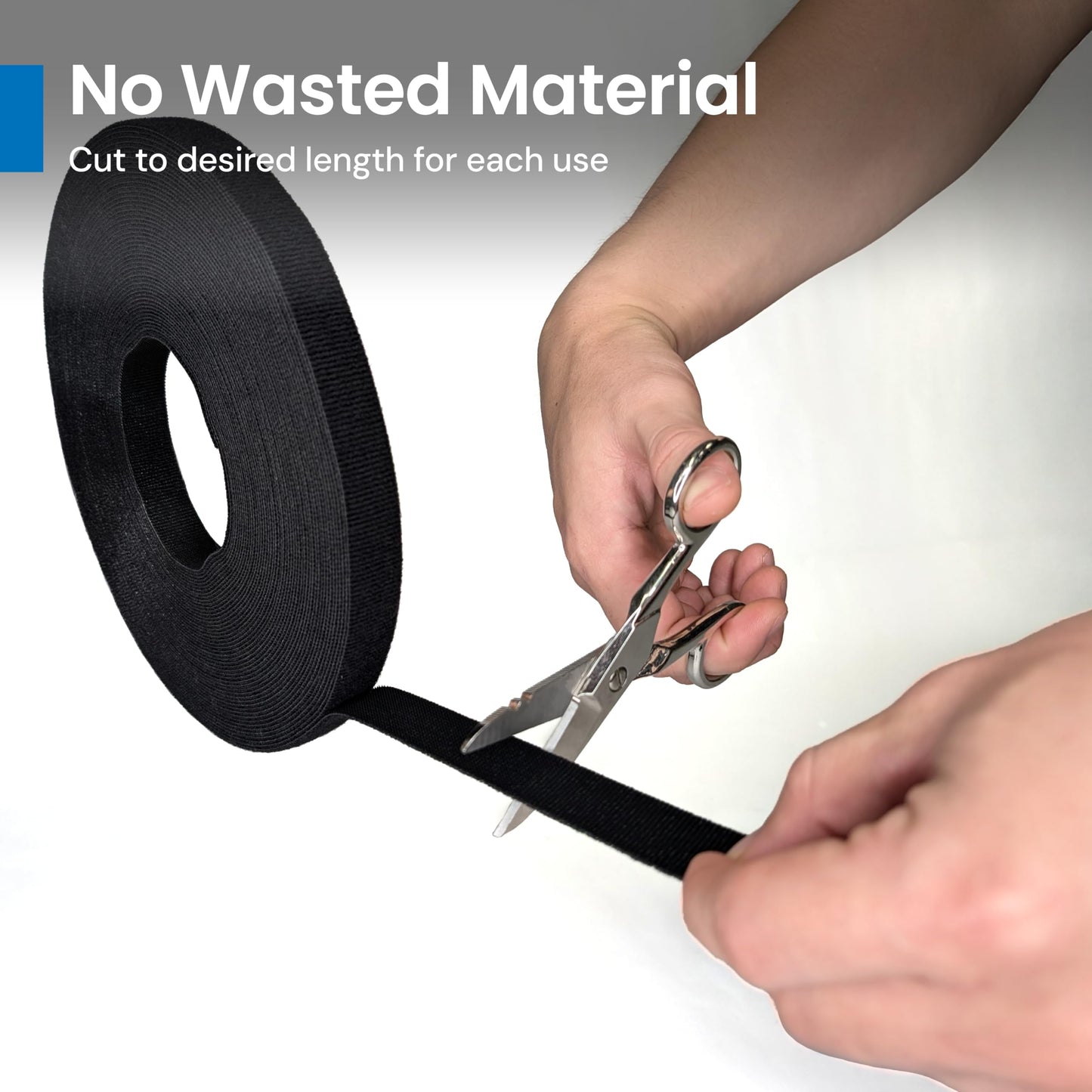 ICC Velcro® Brand ONE-WRAP® Tie Cable Tie Tape - 0.75” x 75 Feet Per Roll, Reusable Hook and Loop Fastening Tape for Efficient Cable Management