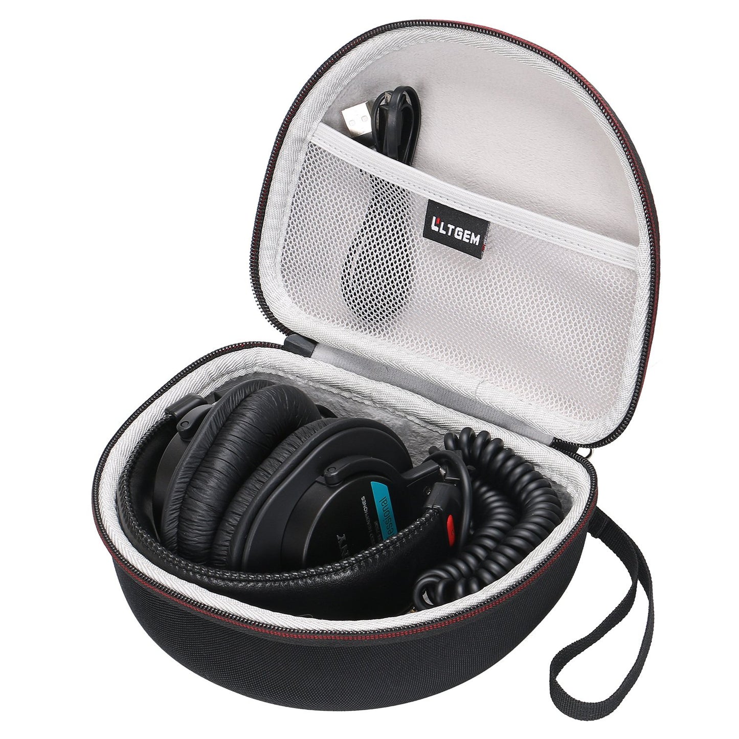 LTGEM Case Compatible with Sony MDR7506 Professional Large Diaphragm Headphone, Black+Grey(Case Only)