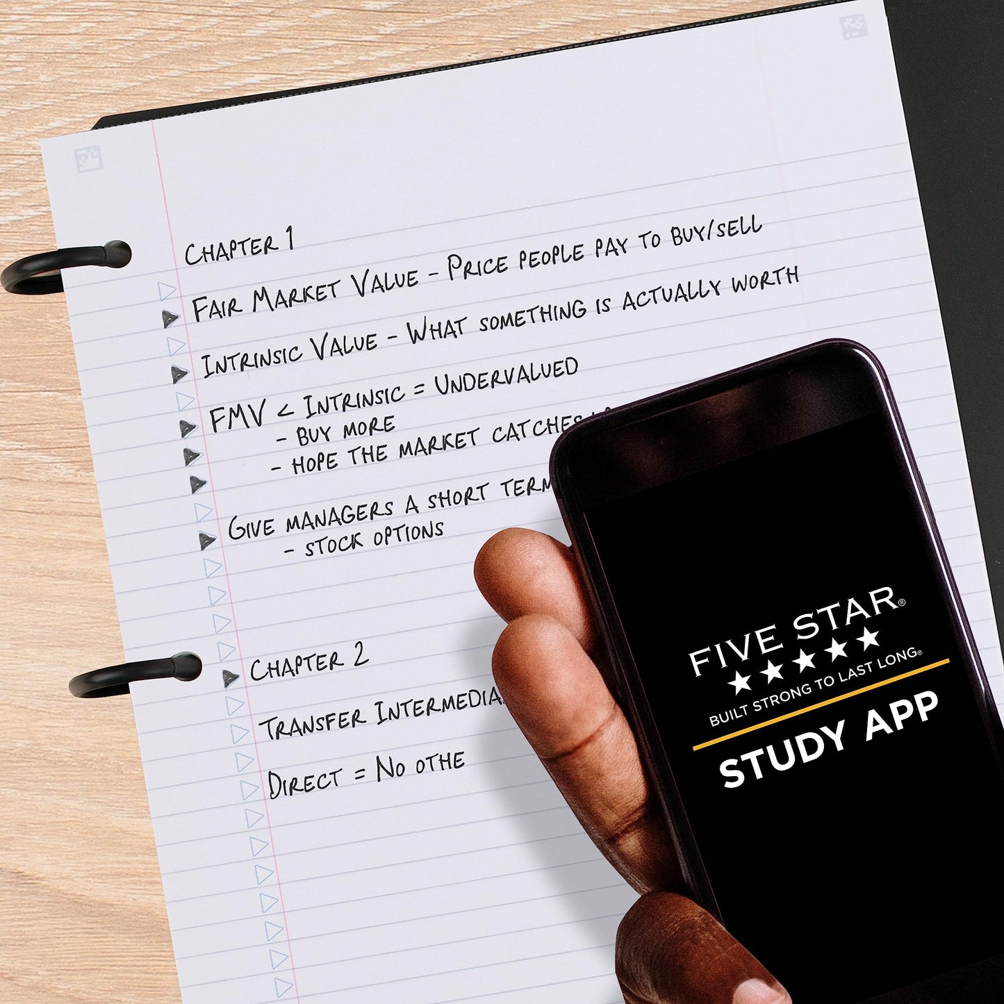 Five Star Flex Refillable Notebook + Study App, College Ruled Paper and 1 Inch TechLock Ring Binder with Pockets, Tabs and Dividers, 200 Sheet