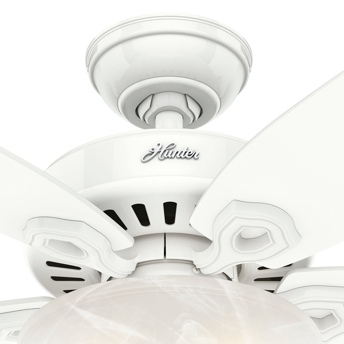 Hunter Fan 42 inch Small Room Ceiling Fan in Snow White with Bowl Light Kit (Renewed) (Snow White)