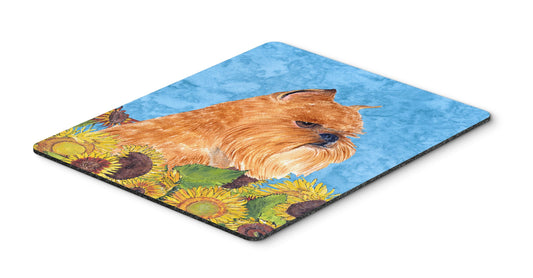 Caroline's Treasures SS4127MP Brussels Griffon in Summer Flowers Mouse Pad, Hot Pad or Trivet for Home Office Gaming Working Computers Laptop Mouse