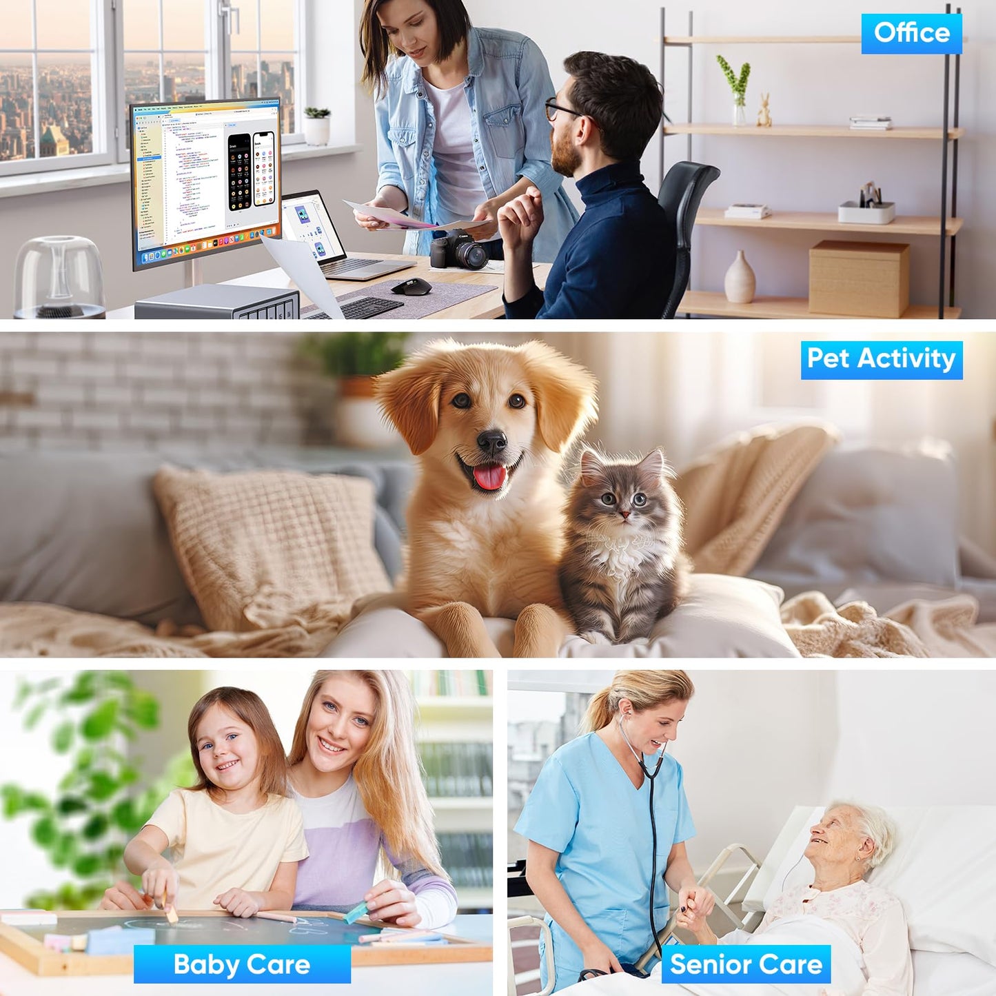 CBHLPLK Mini Camera with 64G Card 1080P Small Security Camera Charger with Motion Detection for Indoor (No WiFi)