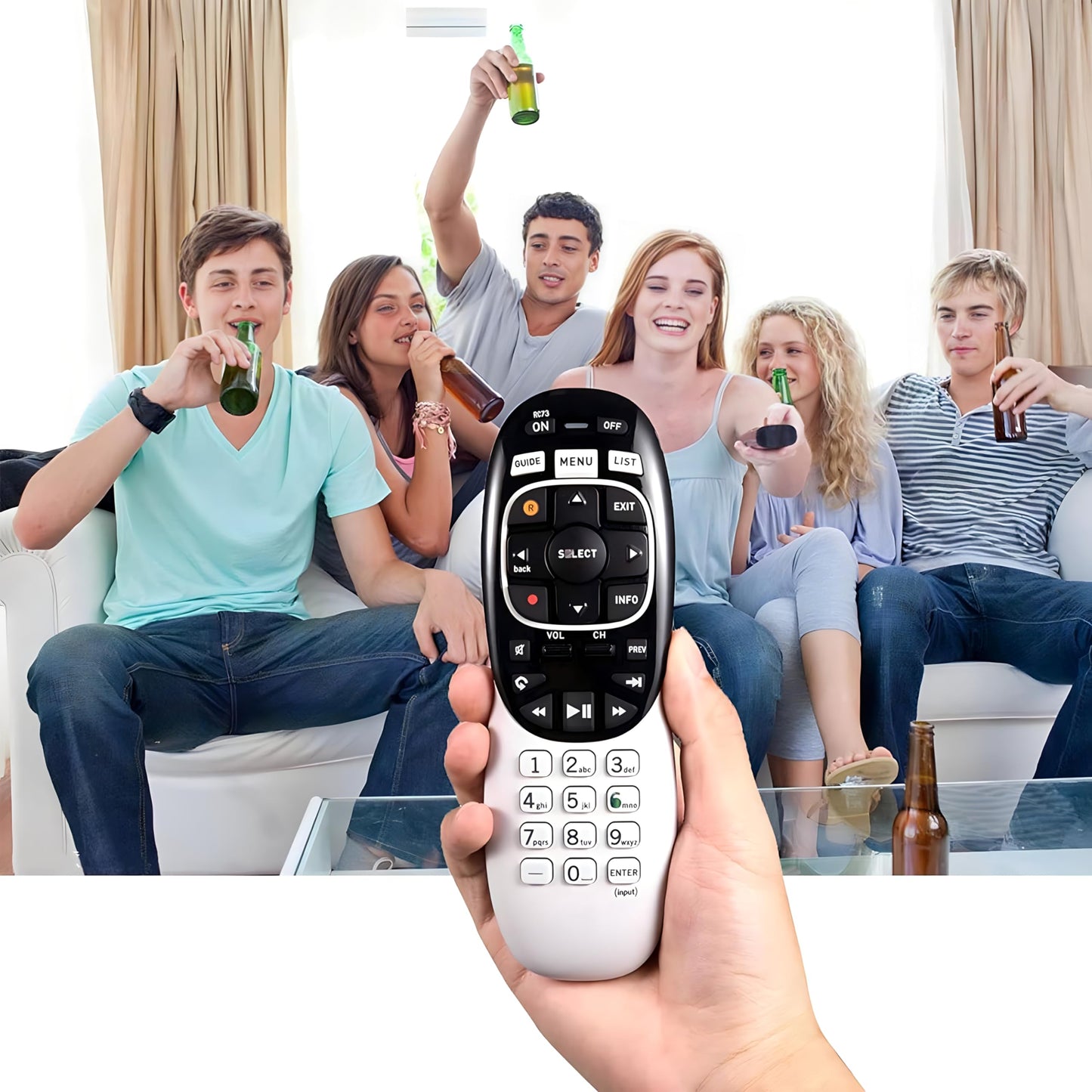 Buck AT&T DirecTV RC73 IR/RF Universal Wireless Genie Remote - DirecTV Remote Control Replacement for HR20, HR21, HR34, HR44, HR54 DVR Satellite Dish