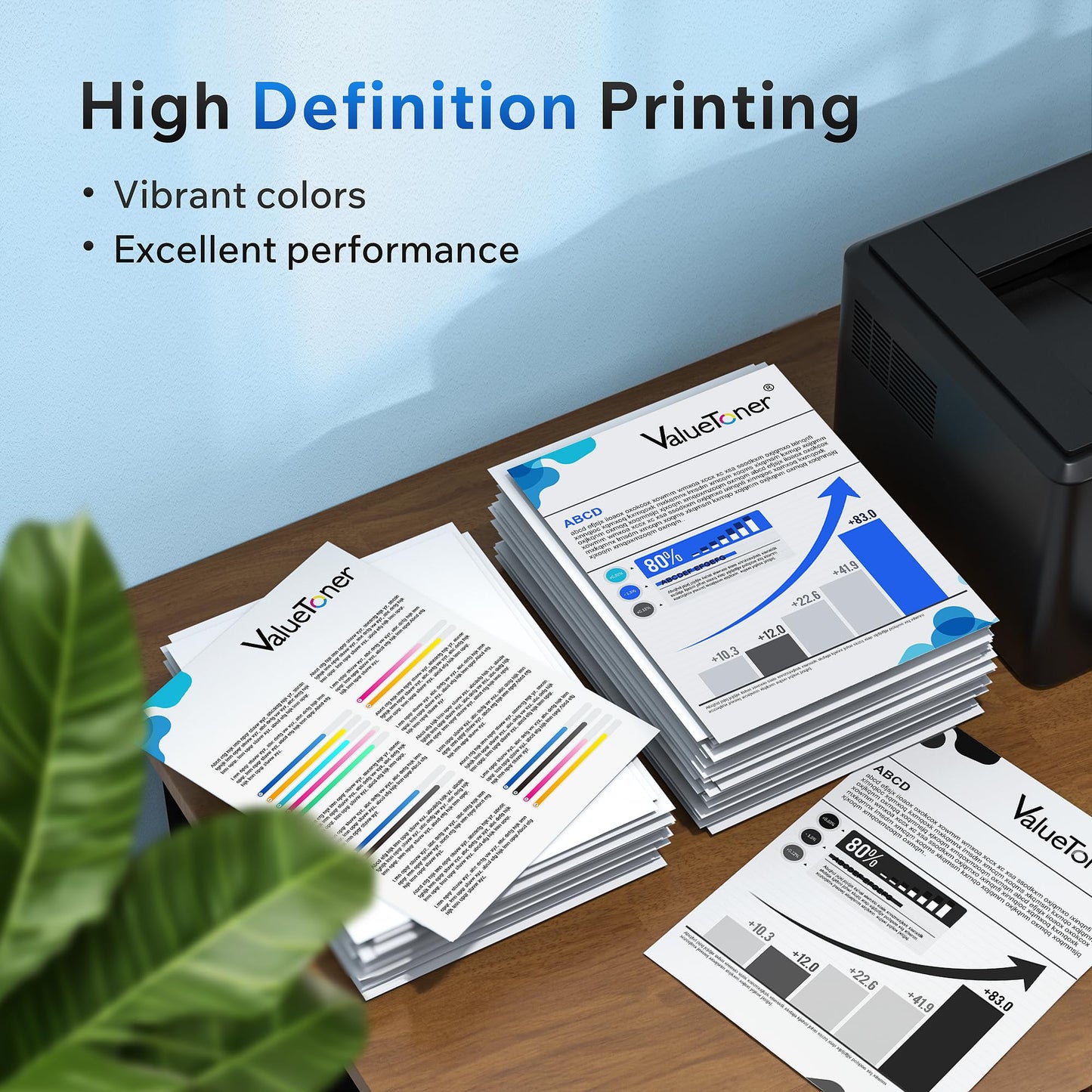 206A Black Toner Cartridge Compatible Replacement for HP 206A W2110A 206A W2110X Work for HP Color LaserJet Pro MFP M283fdw M255dw M283 M255 Printer