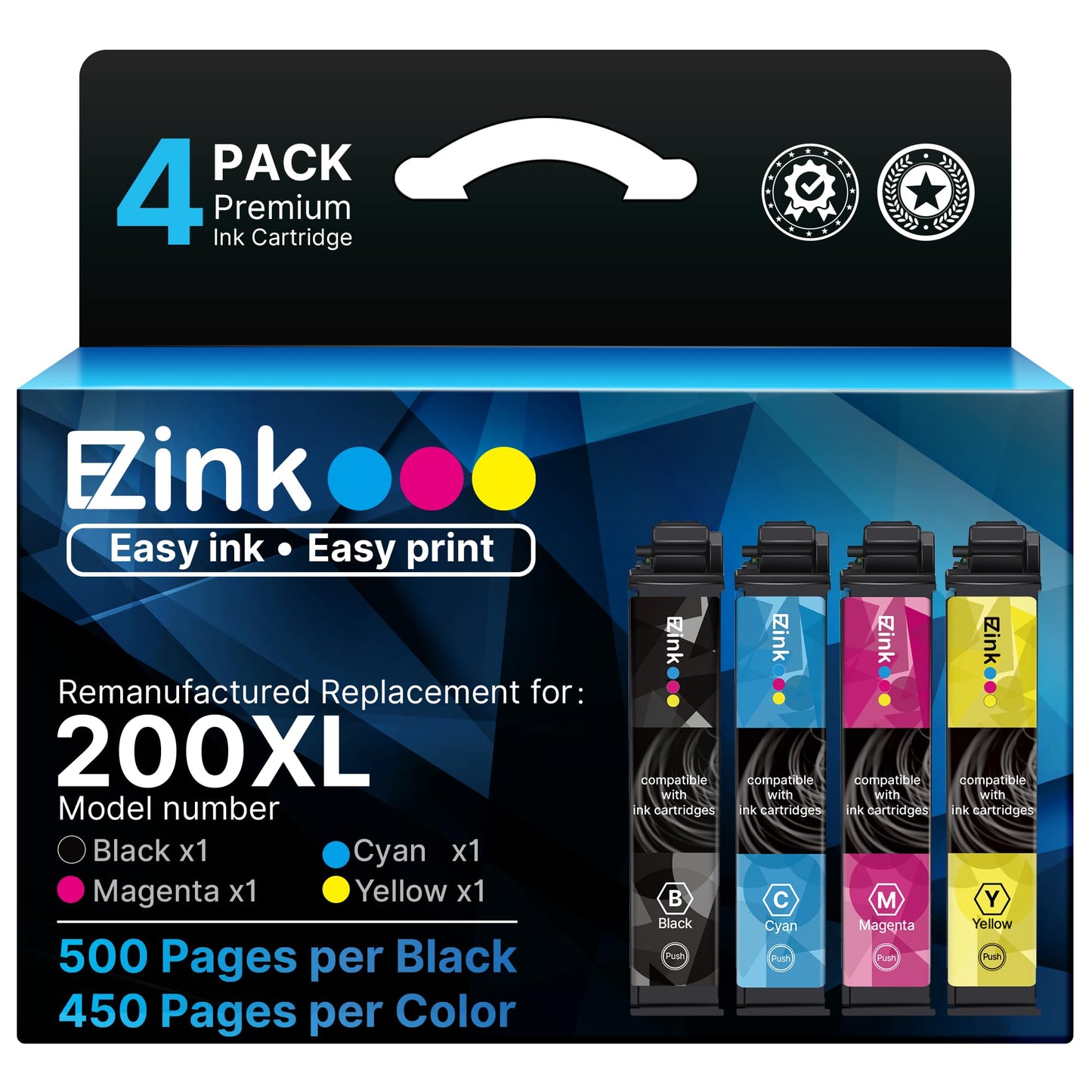 E-Z Ink Remanufactured Ink Cartridge Replacement for 200XL Ink Cartridges