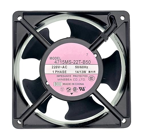 For NMB 4715MS-22T-B50 220V 50/60HZ D644099 14/13W 12038 Aluminum Frame AC Cooling Fan.